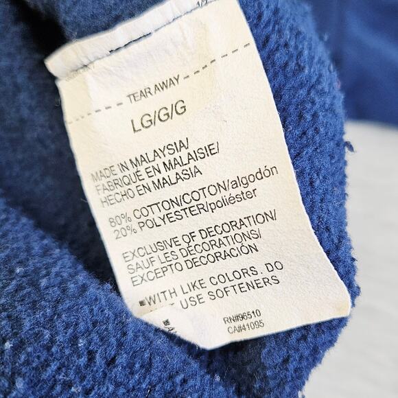 Under Armour Project Rock Women Large Navy Sweatshirt Drawstring Oversize Gym - Picture 6 of 8